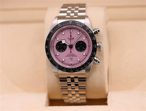 chronograph tudor|tudor chronograph pink dial.